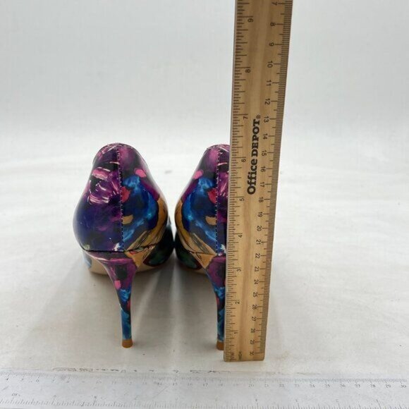 YDN Women's Chic Pointed Closed Toe Mid Heel Pumps Slip on Stilettos Slide Dress - Picture 4 of 7